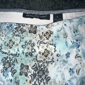 Blue floral pattern skirt